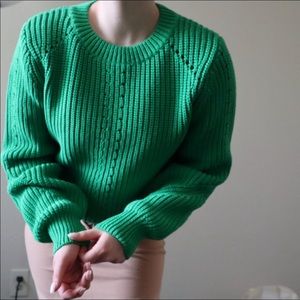 emerald green sweater